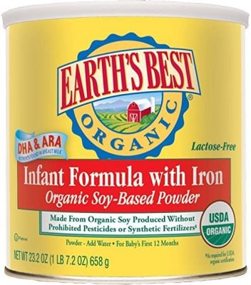 Earth's Best Organic Soy Infant Formula with Iron