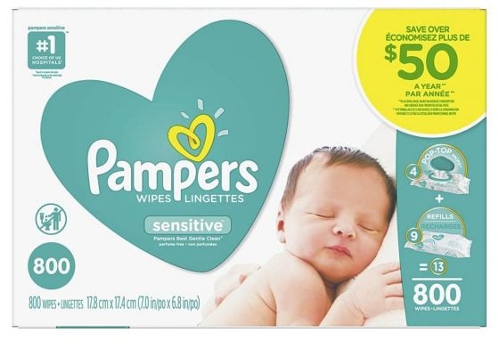 pampers baby wipes tub