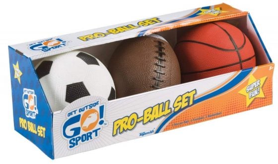 Toysmith Get Outside GO! Pro-Ball Set, Pack of 3