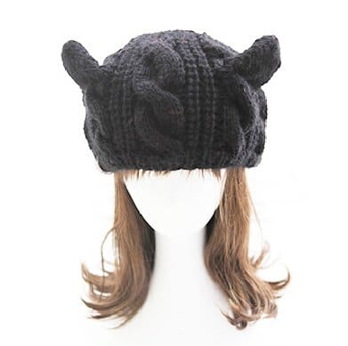 Zerowin Cute Woollike Knitted CAT Kitty Ears