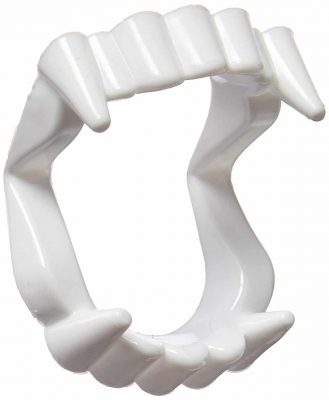 12 White Vampire Fangs, Costume Accessory Party Favors, Plastic Teeth