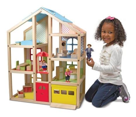 Melissa & Doug Hi-Rise Wooden Dollhouse