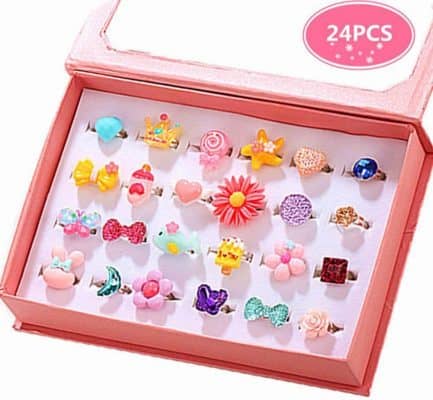 PinkSheep Little Girl Jewel Rings in Box