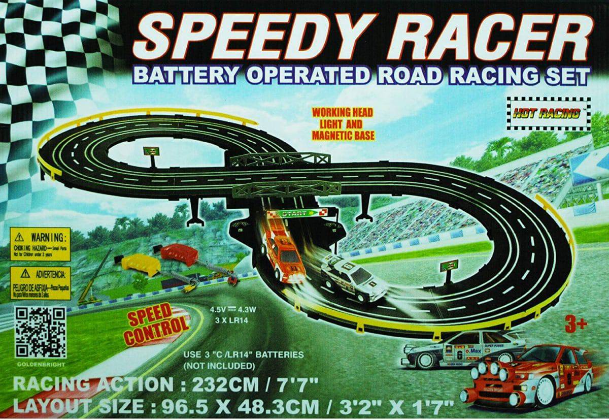 old school electric race car track