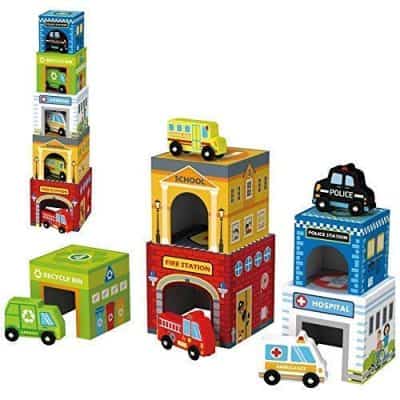 Play Vehicles 5 Cars and Stack-able Garages