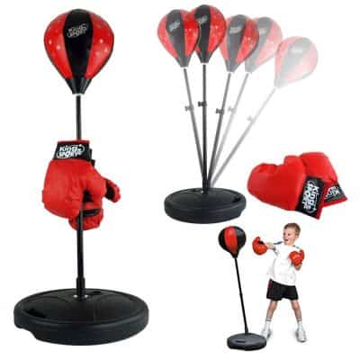 children's punching bag and gloves