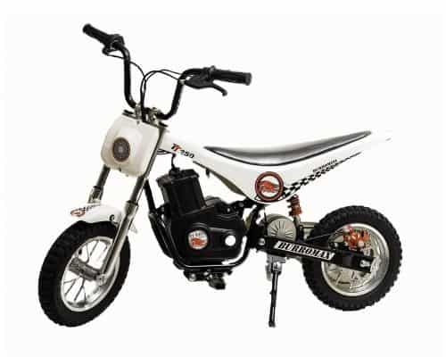 Burromax White TT250 Electric Motorcycle Dirt Bike for Kids