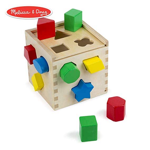 Kids Toddler Wooden Blocks Shape Color Matching Educational Toys W
