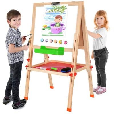 BATTOP Double Sided Adjustable Kids Easel