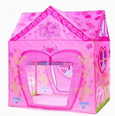 girl play tent house