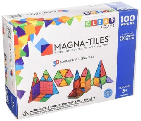 Magna-Tiles 1517888 Clear Colors 100 Piece Set
