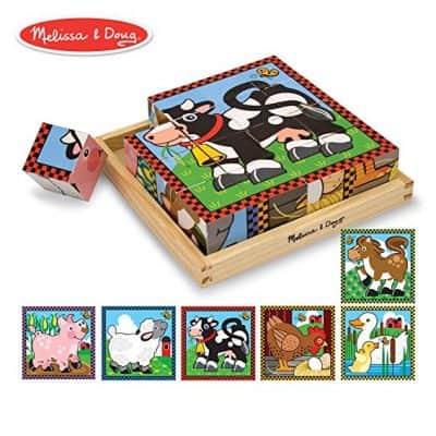 Melissa & Doug Farm Wooden Cube Puzzle