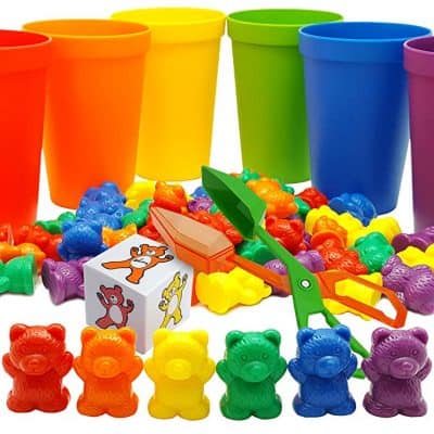 Skoolzy Rainbow Counting Bears with Matching Sorting Cups