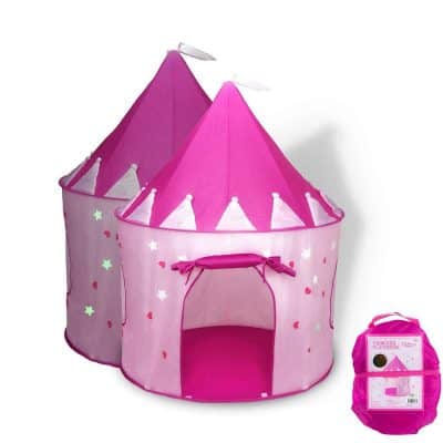 Fox Print Princess Castle Play Tent w/ Glow in the Dark Stars