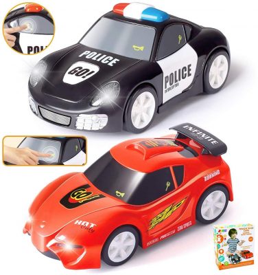 Joyin 2 Pcs Police Car and Race Car