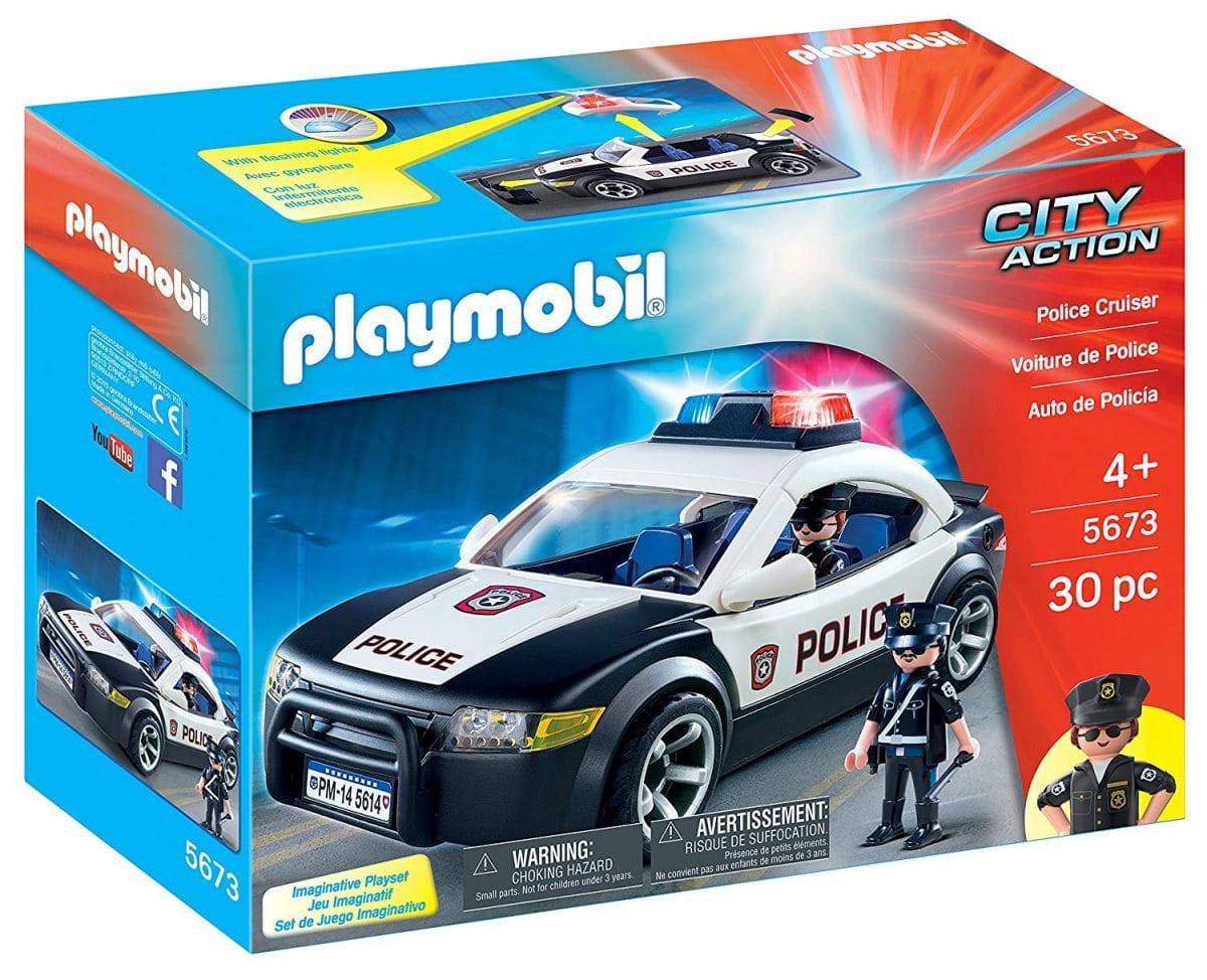 blue toy police car