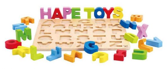 Hape Alphabet Wooden Stand Up Puzzle