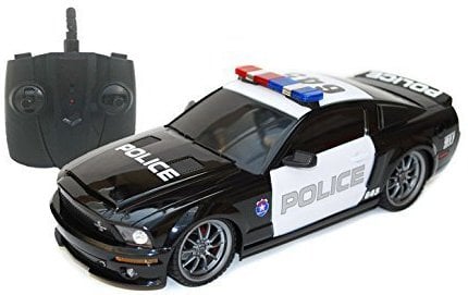 remote control police car with working lights and siren