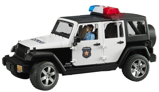 Bruder Toys Jeep Rubicon Police car with Policeman