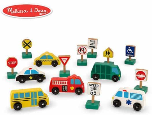 Melissa & Doug Wooden Vehicles and Traffic Signs