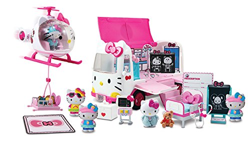 Jada Hello Kitty Rescue Set with Emergency Helicopter & Ambulance