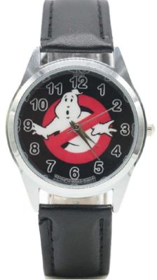 New Horizons Ghostbusters Logo Leather Band Wrist Watch