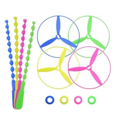 Poplay Twisty Pull String Flying Saucers/Helicopters