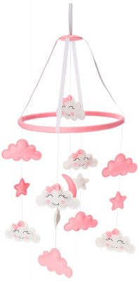 baby toy hanging above crib