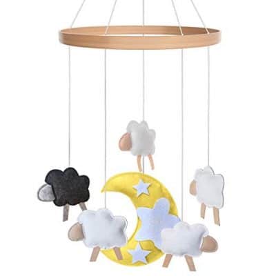 spinning toy above crib