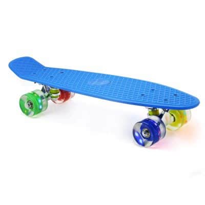 Merkapa 22” Complete Skateboard with Colorful LED Light Up Wheels