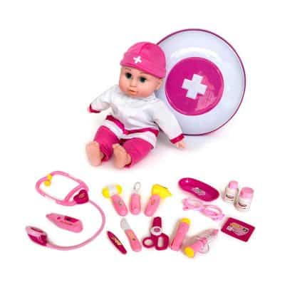 Joy Joy Toy Pretend & Play Doctor Medical KIt with Doll