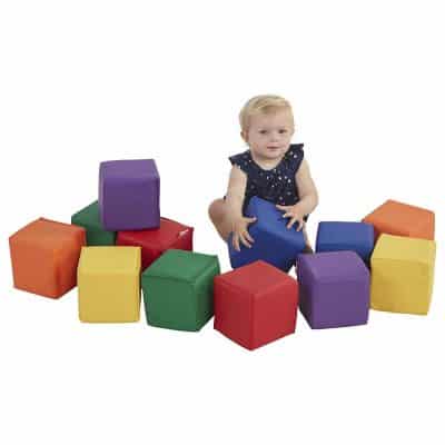 ECR4Kids SoftZone Patchwork Toddler Block Playset