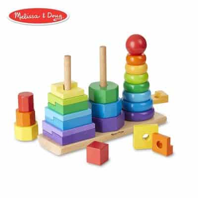 Melissa & Doug Geometric Stacker Toddler Toys