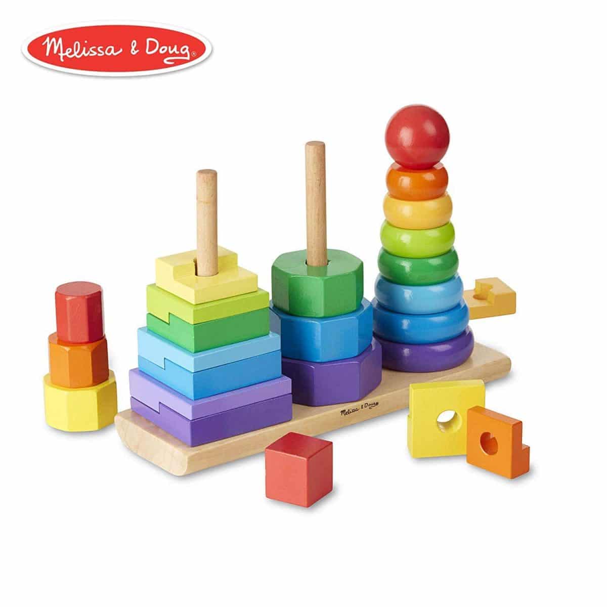 3 Best for 2 Melissa /& Doug Natural Play Early Learning 10 Stacking /& Nesting Cardboard Blocks and 4 Year Olds Great Gift for Girls and Boys