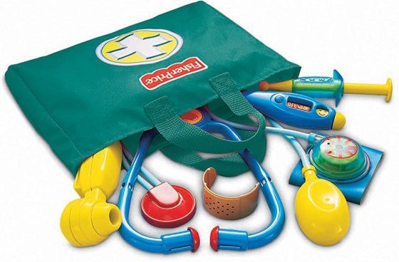 toy doctor kit working stethoscope