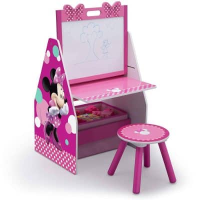 minnie mouse happy helpers erasable activity table and chairs playset