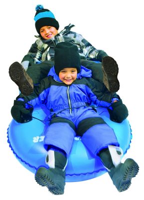 Slippery Racer Airdual Inflatable Snow Tube Sled, Blue