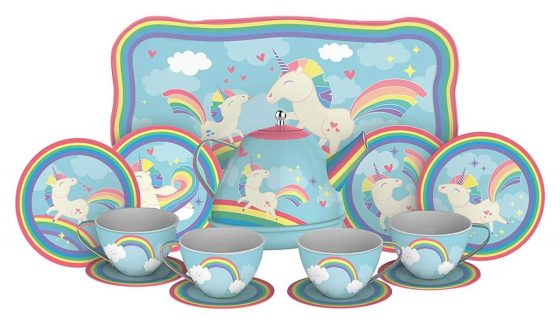 Schylling Unicorn Tin Tea Set