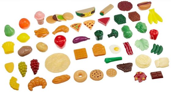 realistic rubber play food