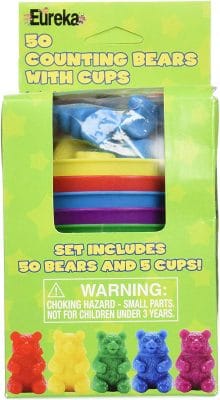 Eureka 50 Counting Bears With 5 Cups