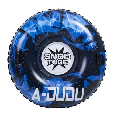 A- DUDU Snow Tube- Heavy Duty Inflatable Snow Tube