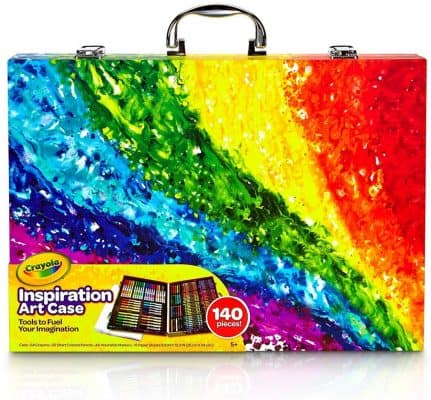 Crayola 140 Count Art Set Rainbow Inspiration Art Case