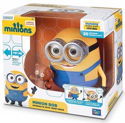 Despicable Me Minions Bob Interacts with Teddy Bear