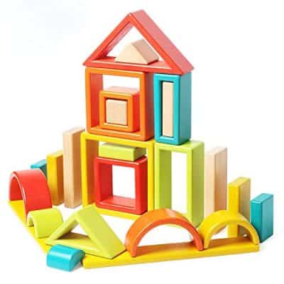 Agirlgle Wooden large Building Blocks for Toddlers