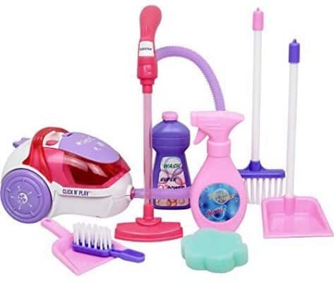 Click N' Play Toy Realistic Vacuum Cleaner, and House Keeping Set