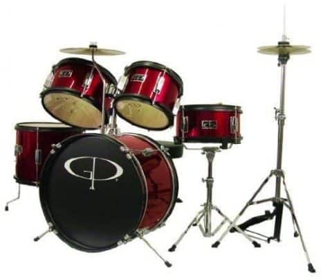 GP Percussion 5-Piece Junior Drum Set with Cymbals and Throne
