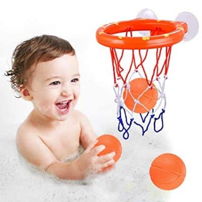 FittiDoll Bath Toy Hoop Basketball Bath Toy Bathtub Shooting Game