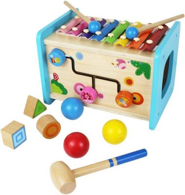 UPSTONE Educational Wooden Activity Cube