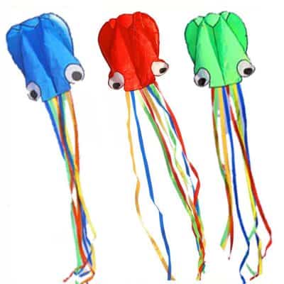 BeMax Pack 3-Colors Beautiful Kites Soft Octopus