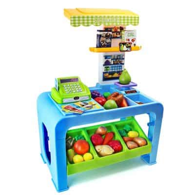 SZJJX Kids Toy Checkout Counter Workshop Deluxe